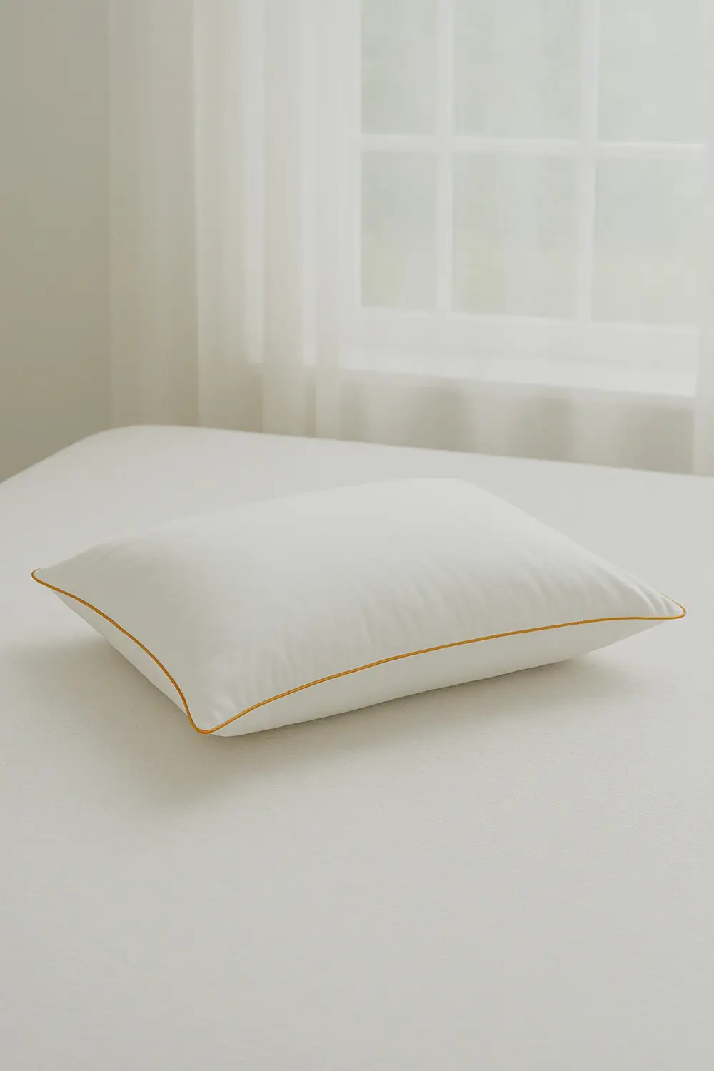 Gold Rengi Biyeli Nanojel Yastık 1100 gram 50x70 cm 1 adet, Lüks