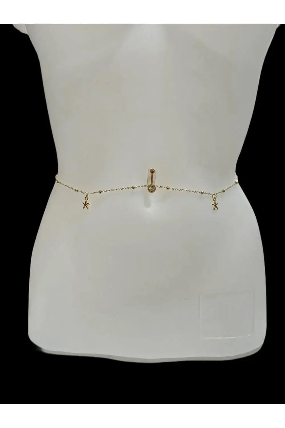 GOLD RENK DORİKA TOPLU DENİZ YILDIZLI KARARMAZ PİERCİNG UYUMLU BE