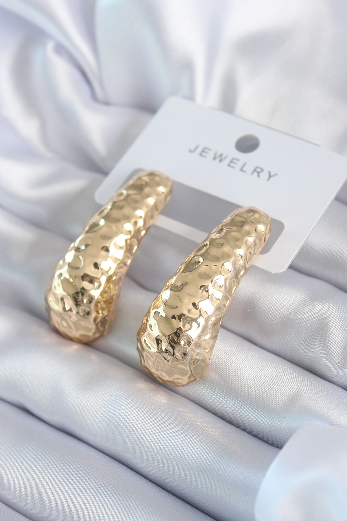 Stillove Gold Renk İşleme Detay Pirinç Kadın Küpe Sl6541