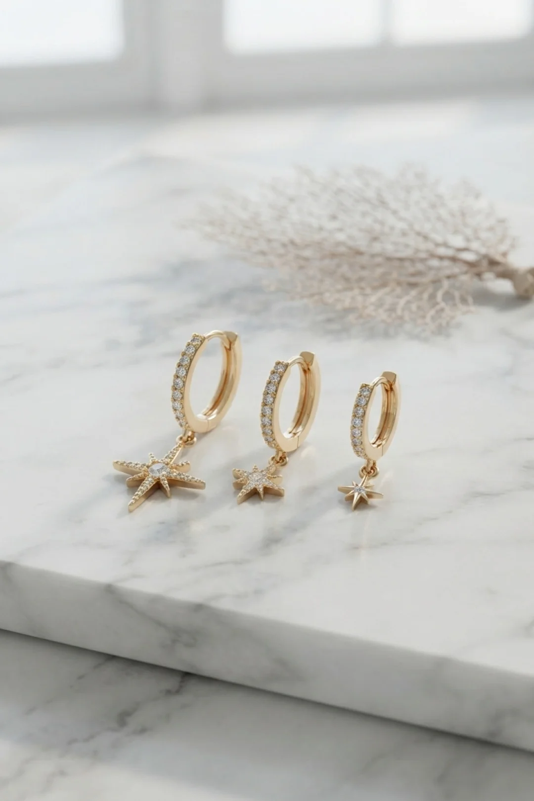 Gold Renk Kutup Yıldız Model 3 lü Küpe Seti TJ-BKP11952 Fiyatı, Yorumları ve Özellikleri