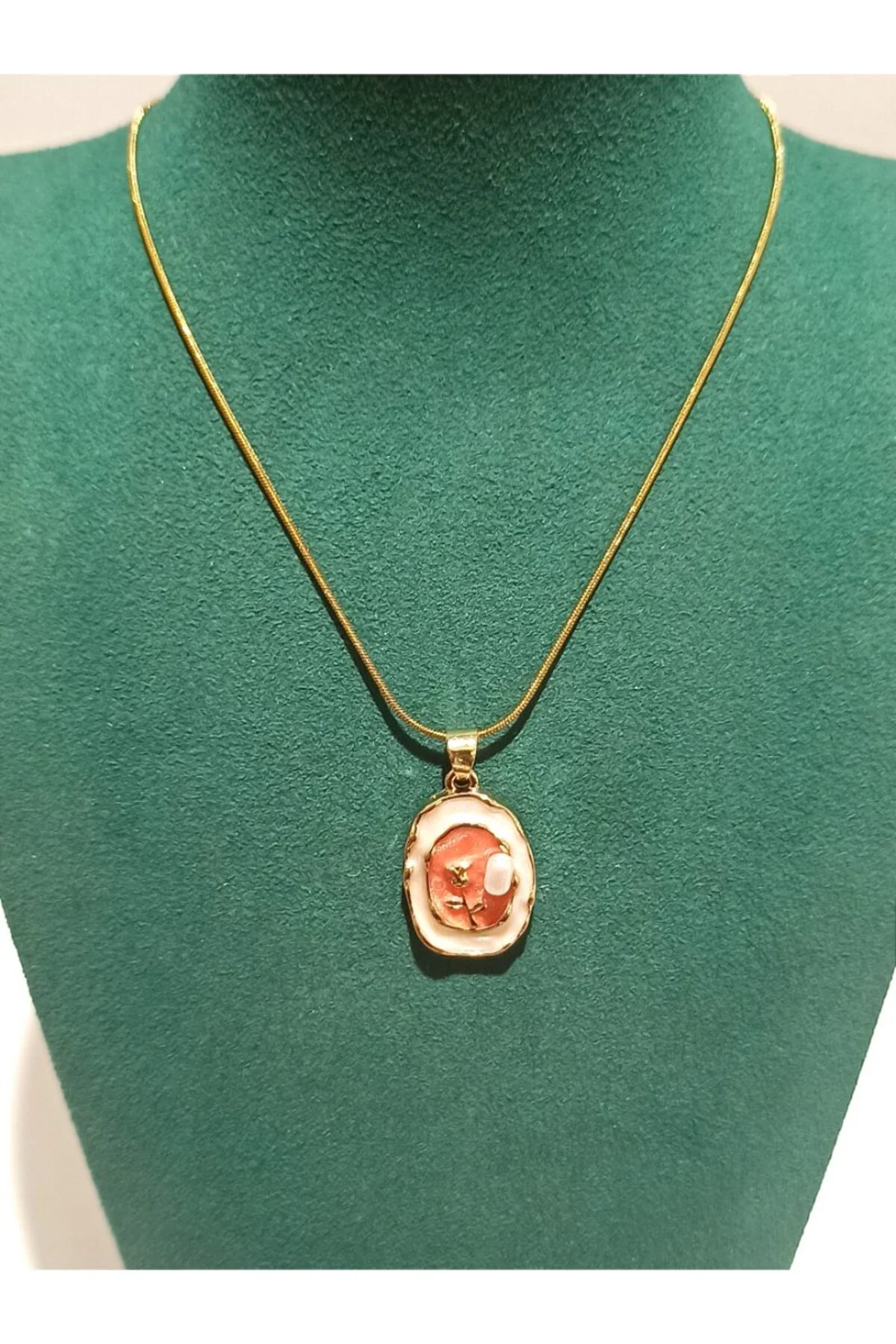 Gold Renk Lüks Figürlü Gösterişli Kolye