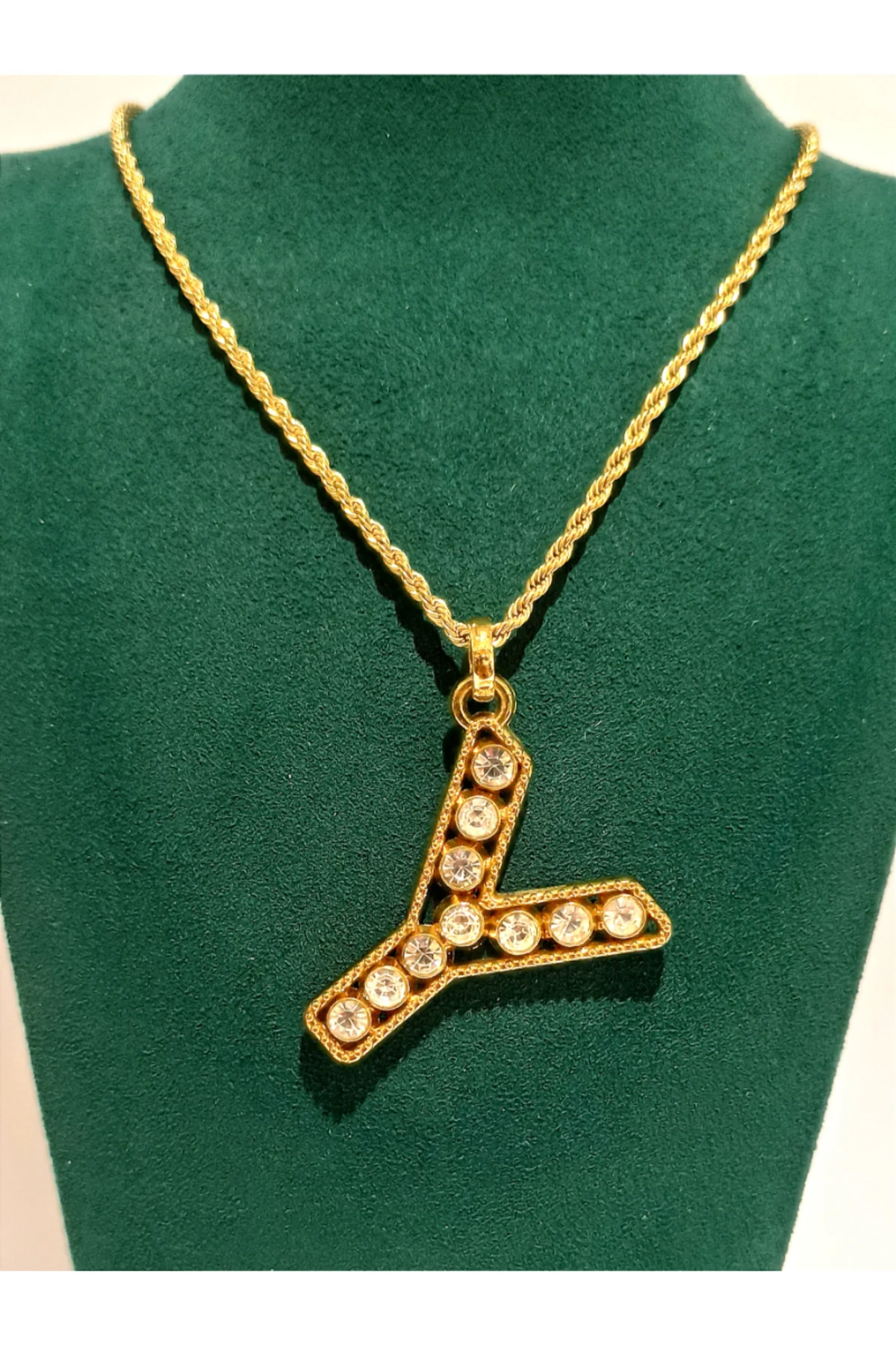 Gold Renk Lüks Figürlü Gösterişli Kolye