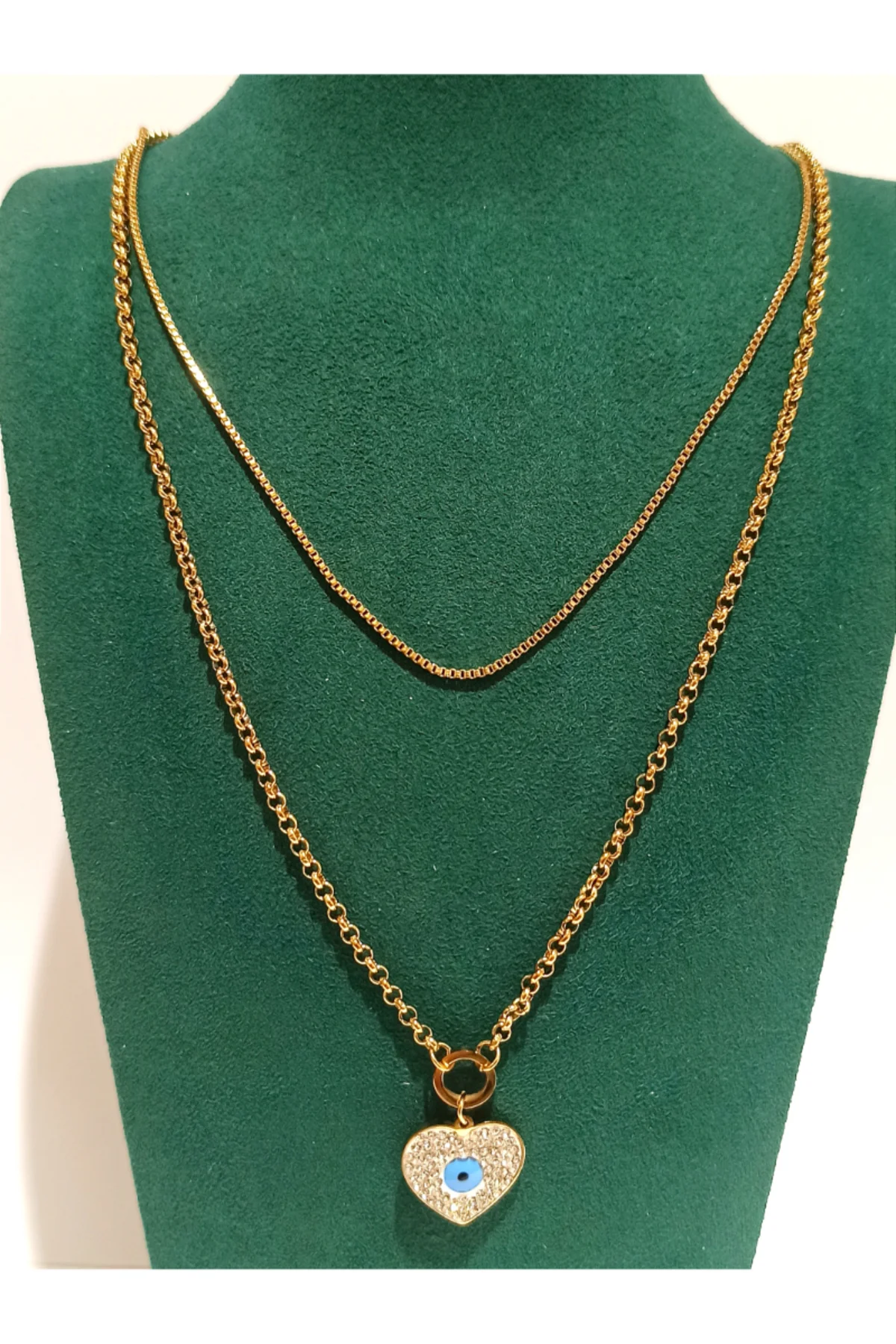 Gold Renk Lüks Figürlü Gösterişli Kolye