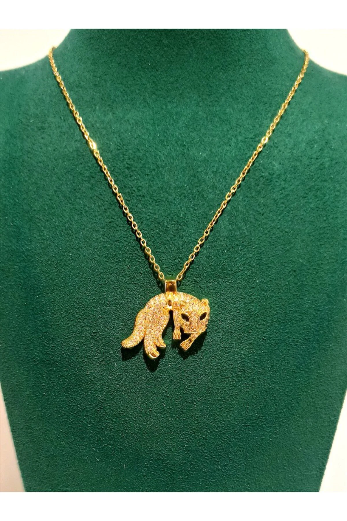 Gold Renk Lüks Figürlü Gösterişli Kolye