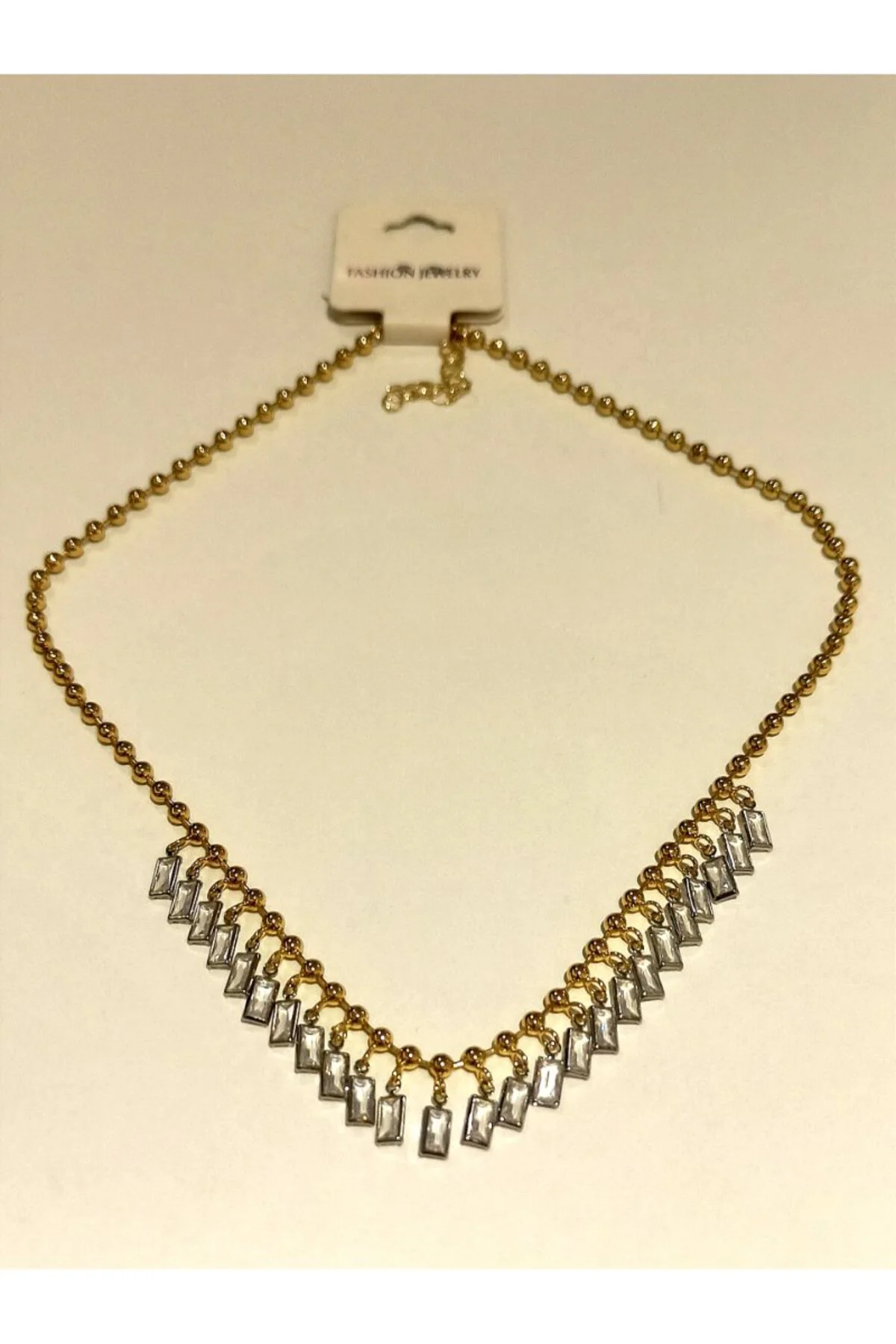 Gold Renk Lüks Figürlü Gösterişli Taşlı Kolye