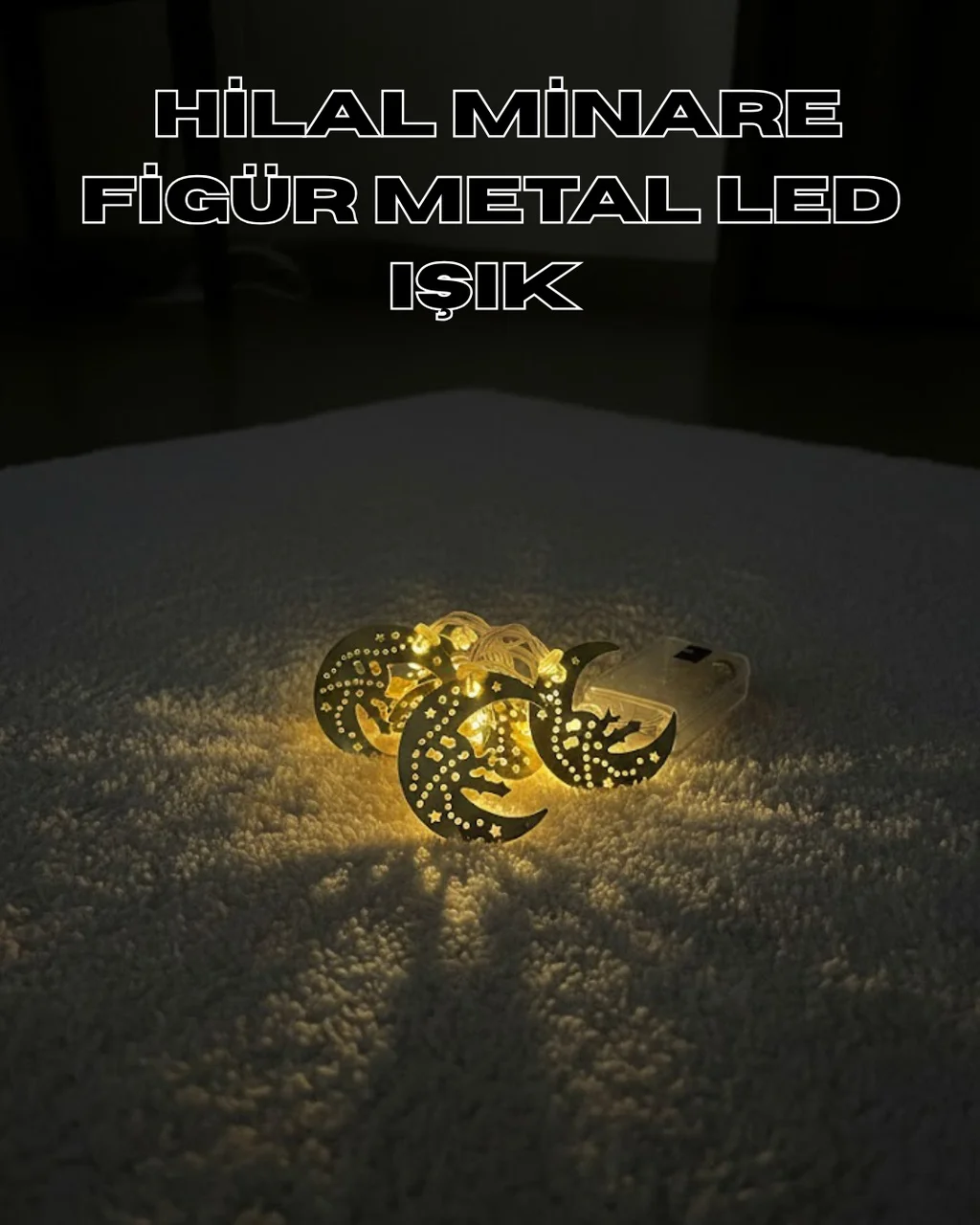 Gold Renk Metal Minareli Hilal Led Işık Pilli Ramazan Süsü - Lisinya Diğer Fiyatı, Yorumları ve Özellikleri