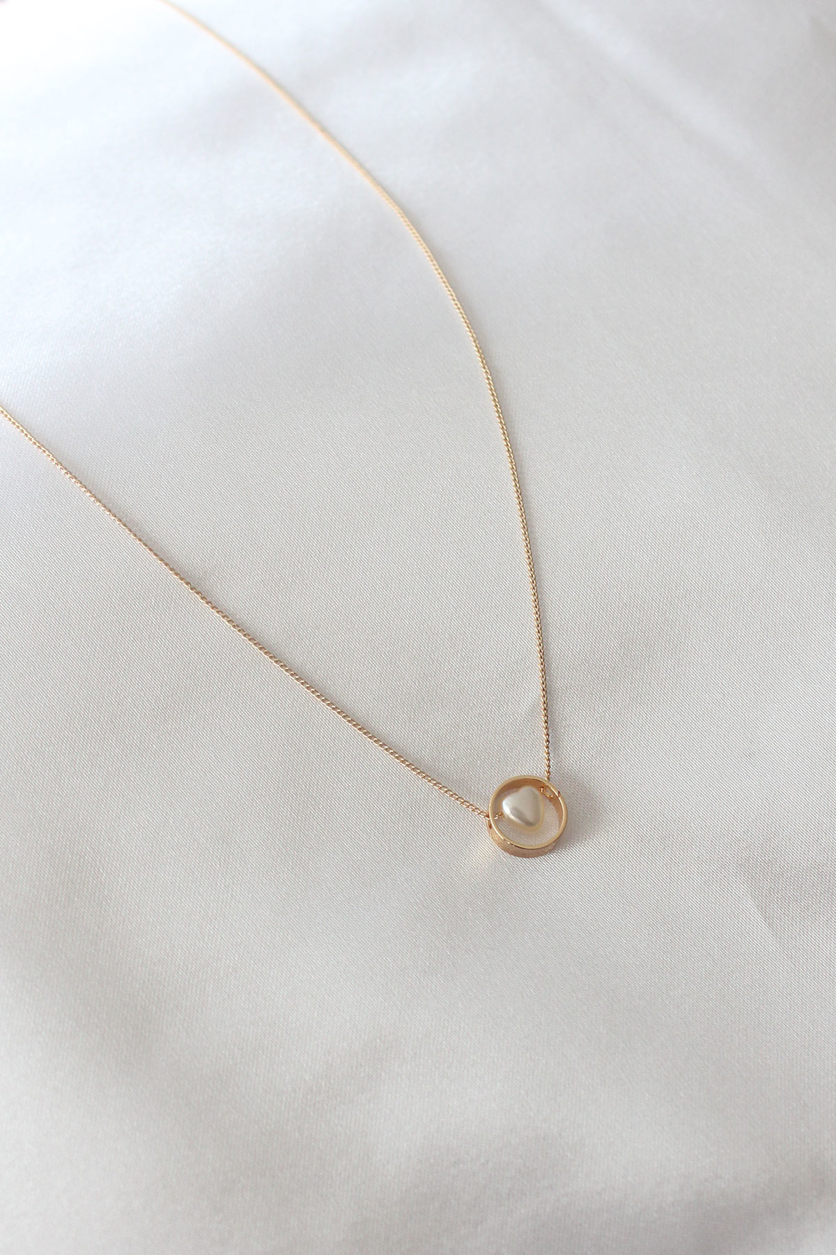 Stillove Gold Renk Minimal Kalp Figür Kadın Kolye Sl5557