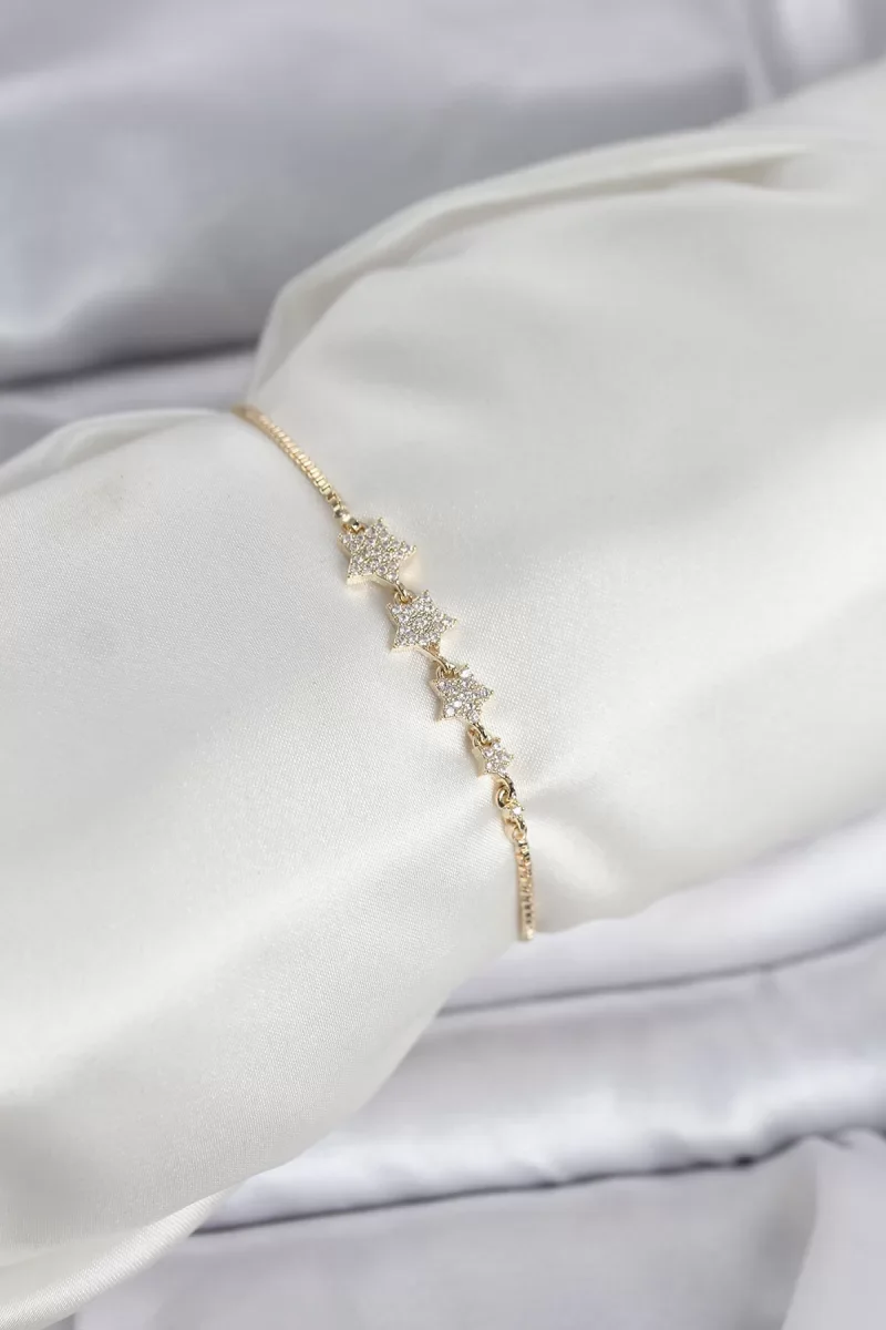 Gold Renk Zirkon Taşlı Sarmal Kadın Yüzük - Lisinya