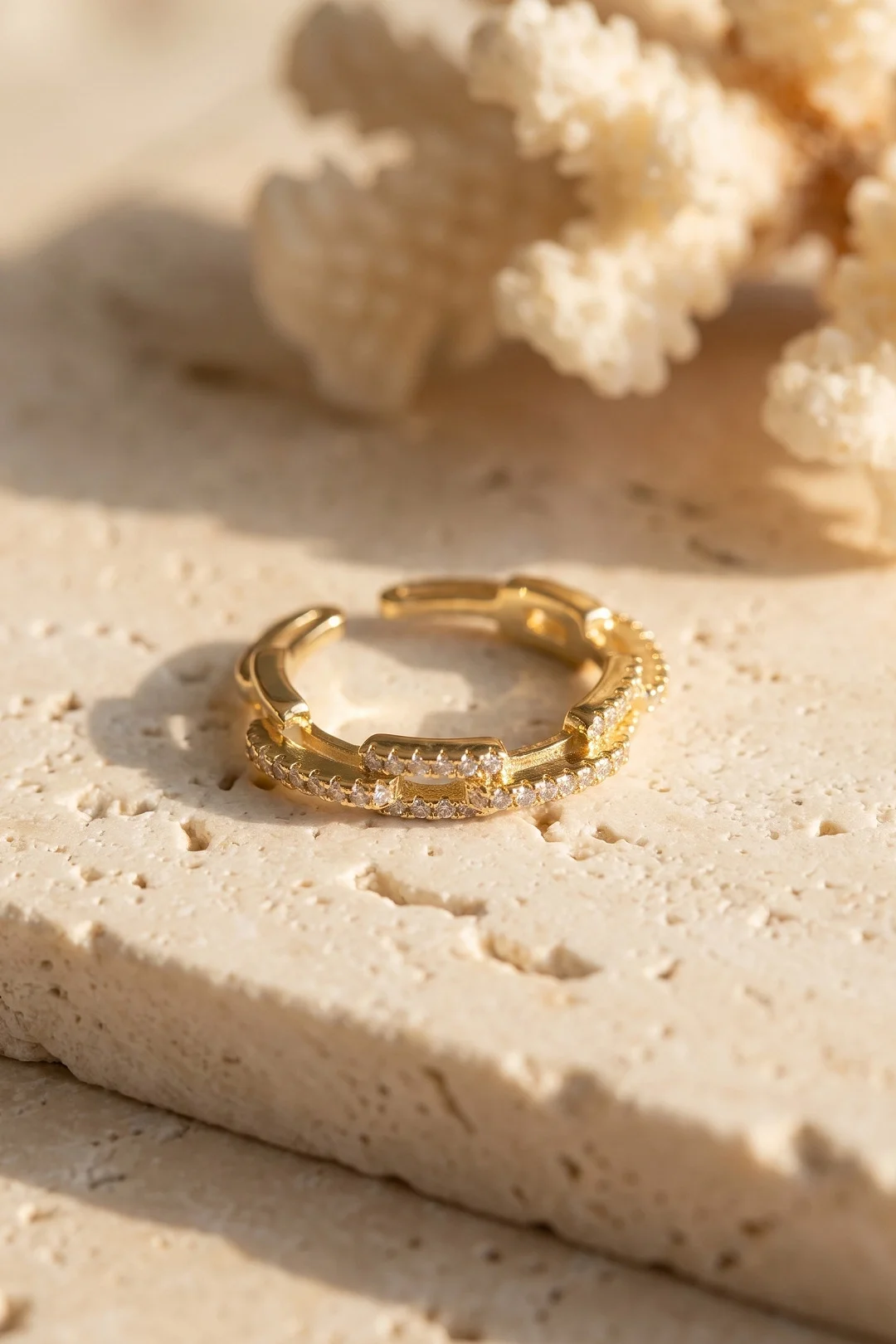Gold Renk Zirkon Taşlı Zincir Model Kadın Yüzük Fiyatı, Yorumları ve Özellikleri