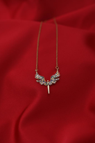 GOLD RENKLİ ZİRKON TAŞ MİKAİL KILICI ÇELİK KOLYE-ÇKOL119 GOLD RENKLİ ZİRKON TAŞ MİKAİL KILICI ÇELİK KOLYE-ÇKOL119