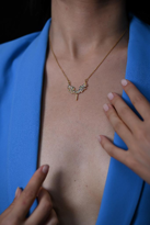 GOLD RENKLİ ZİRKON TAŞ MİKAİL KILICI ÇELİK KOLYE-ÇKOL119 GOLD RENKLİ ZİRKON TAŞ MİKAİL KILICI ÇELİK KOLYE-ÇKOL119