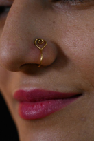 Tükkan Accessories Gold Sikiştirma Fake Kalp Desenli Burun Kistirma Hizma Piercing-H