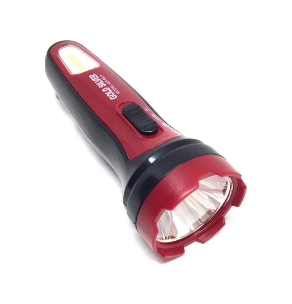 Gold Sılver Gs-4511 1 Watt+1 Watt Cob Led'li Şarjlı El Feneri Diğ Gold Sılver Gs-4511 1 Watt+1 Watt Cob Led'li Şarjlı El Feneri Diğ