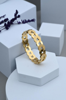 GOLD SİM DETAY KELEPÇE ÇELİK BİLEKLİK-KEZTÇBİ46