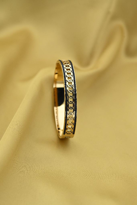 GOLD SİYAH HAMUR ŞAMBALA ZİRKON TAŞ KELEPÇE ÇELİK BİLEKLİK-KEZTÇB