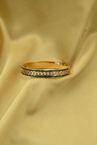 GOLD SİYAH HAMUR ŞAMBALA ZİRKON TAŞ KELEPÇE ÇELİK BİLEKLİK-KEZTÇB