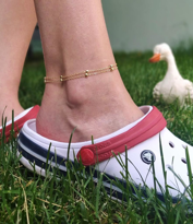 GOLD VE GÜMÜŞ KAPLAMA 2'Lİ  ZİNCİR  TOP  DETAY HALHAL-HALHAL50