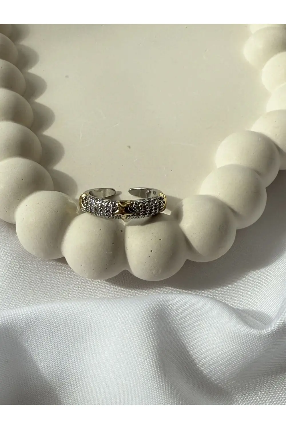 Atelier Emine Gold Yıldız Detaylı Yüzük