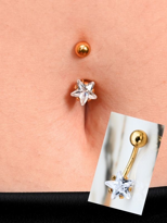 GOLD YILDIZ ZİRKON TAŞ ( 8 MM ZİRKON TAŞ) 316L CERRAHİ ÇELİK GÖBE GOLD YILDIZ ZİRKON TAŞ ( 8 MM ZİRKON TAŞ) 316L CERRAHİ ÇELİK GÖBE