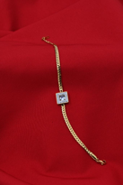 GOLD ZİRKON KARE BAGET TAŞ ÇELİK BİLEKLİK-ÇEBİL38