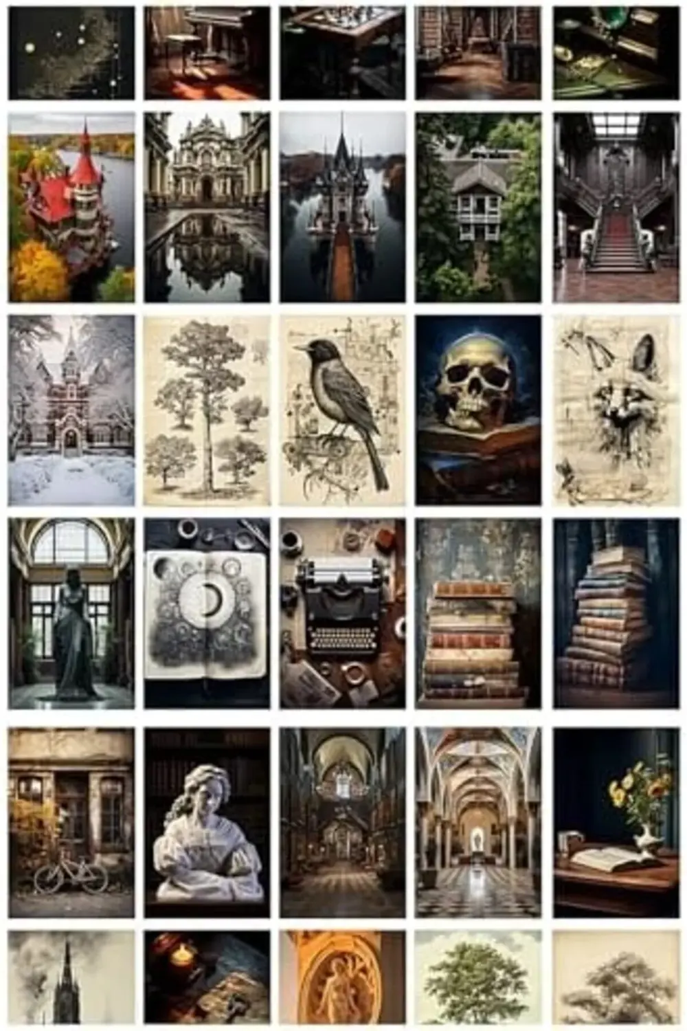 goldbeam Academia Temalı 99 Adet Duvar Poster Seti, Özel Tasarım