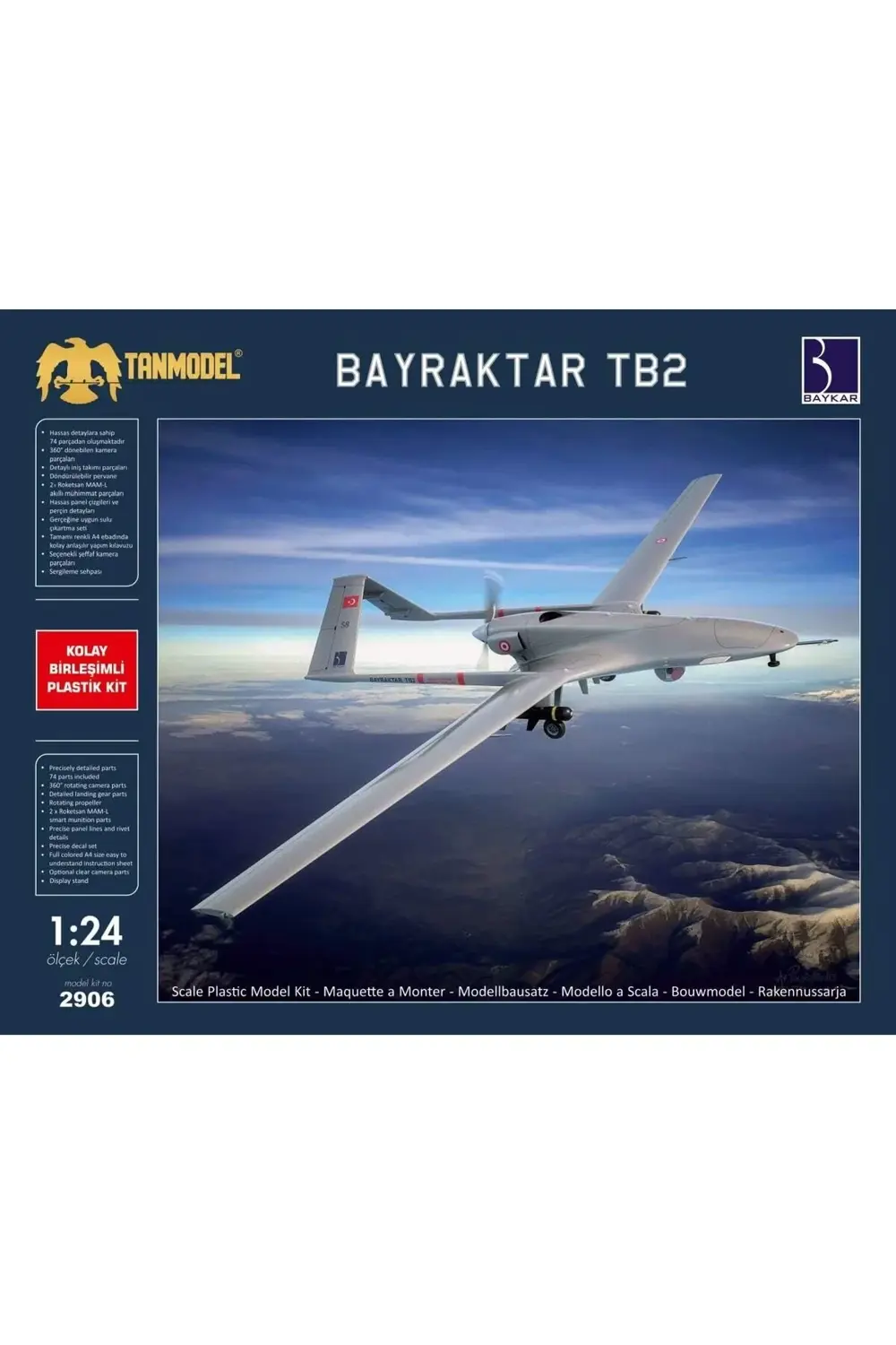 goldbeam Baykar Bayraktar TB2 (1/24 ölçek) buybright 1178227