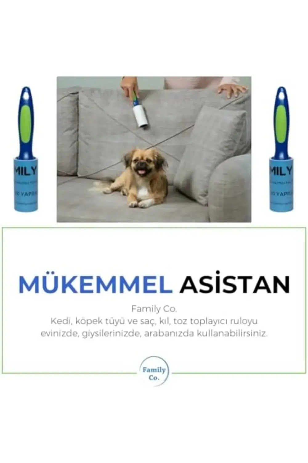 goldbeam Co.Kedi Köpek Saç Kıl Tüy Toplayıcı Rulo 8 ADET YEDEK KA