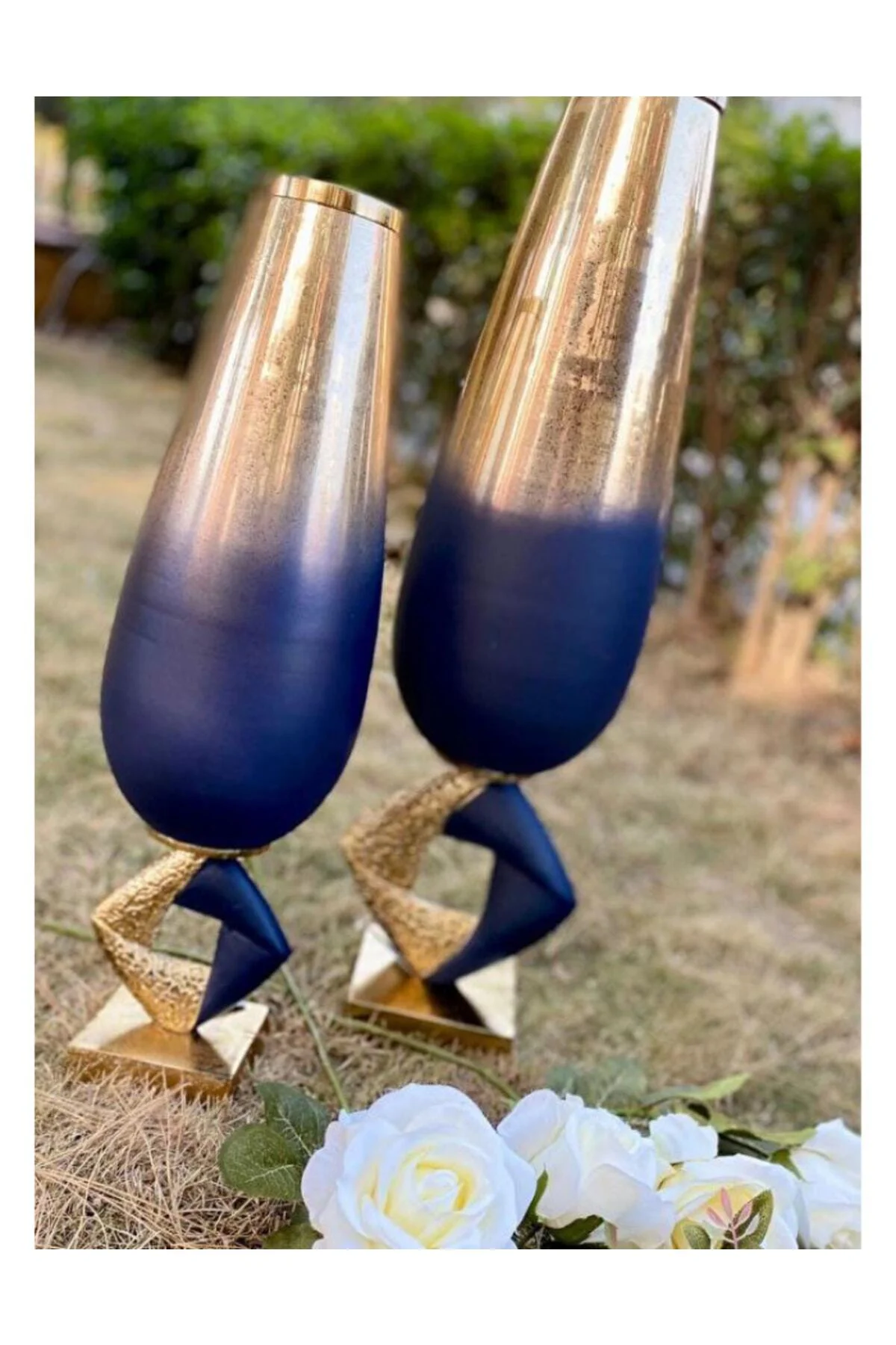 Golden Blue Vazo 54x15 cm