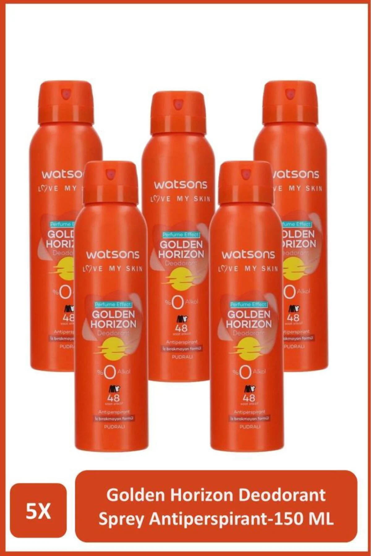 Golden Horizon Deodorant Sprey Pudralı 5x150ml