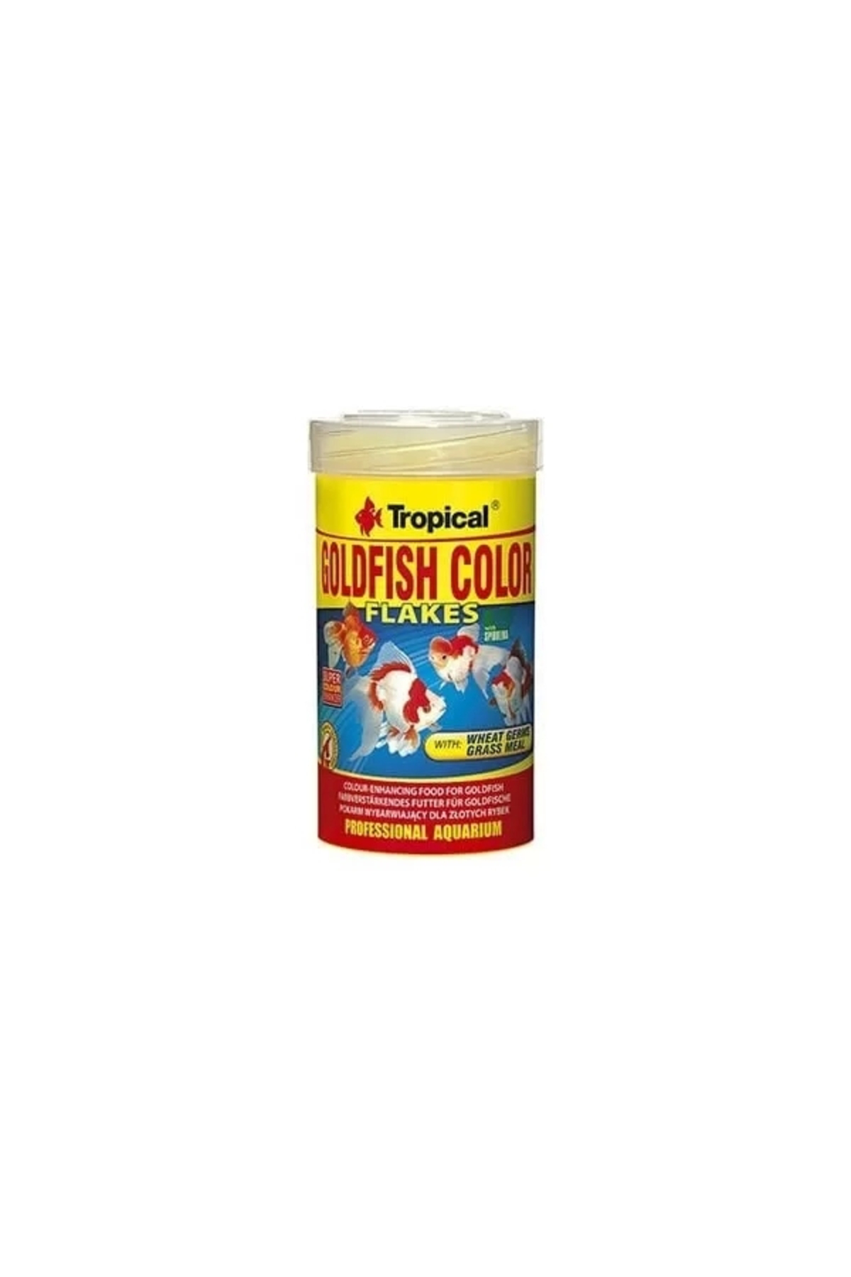 Tropical Goldfish Colour Flakes Japon Balıkları İçin Pul Balık Yemi 100 Ml