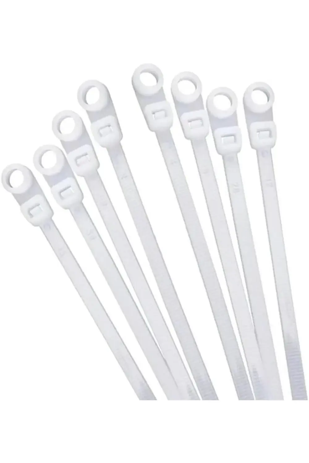 goldflare Delikli Kablo Bağı Plastik Kelepçe 100lü Paket Beyaz 3.