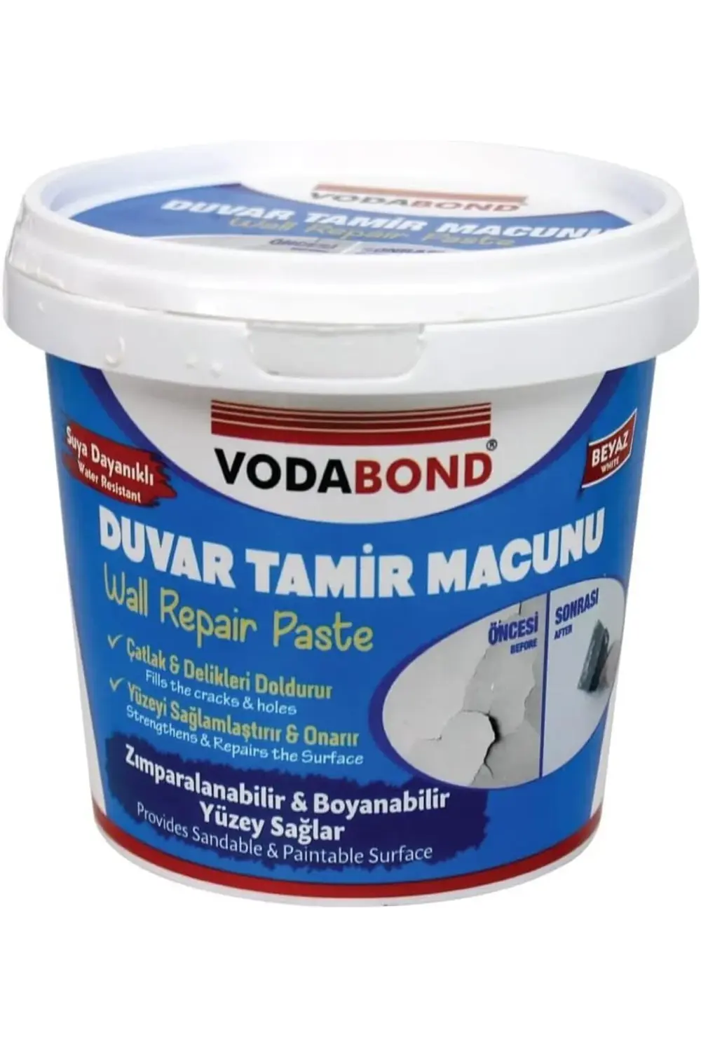goldflare Duvar Tamir Macunu - BEYAZ- 650 GR goldpath 1032927
