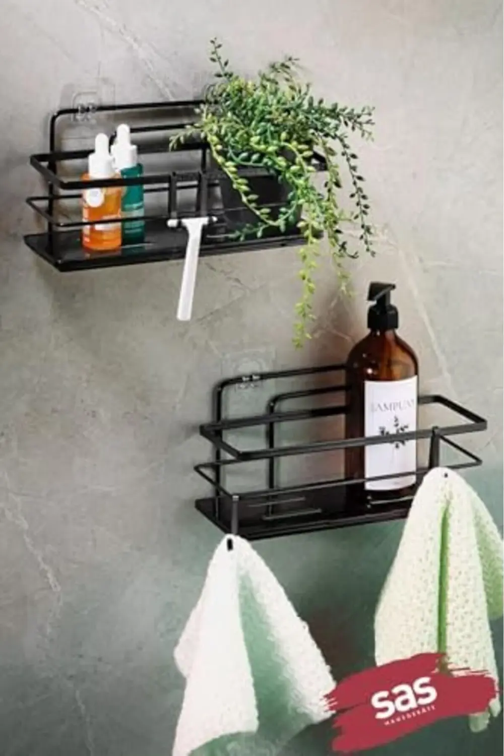 goldflare Haus Yapışkanlı Ömür Boyu Paslanmaz Ayarlanabilir Raf D