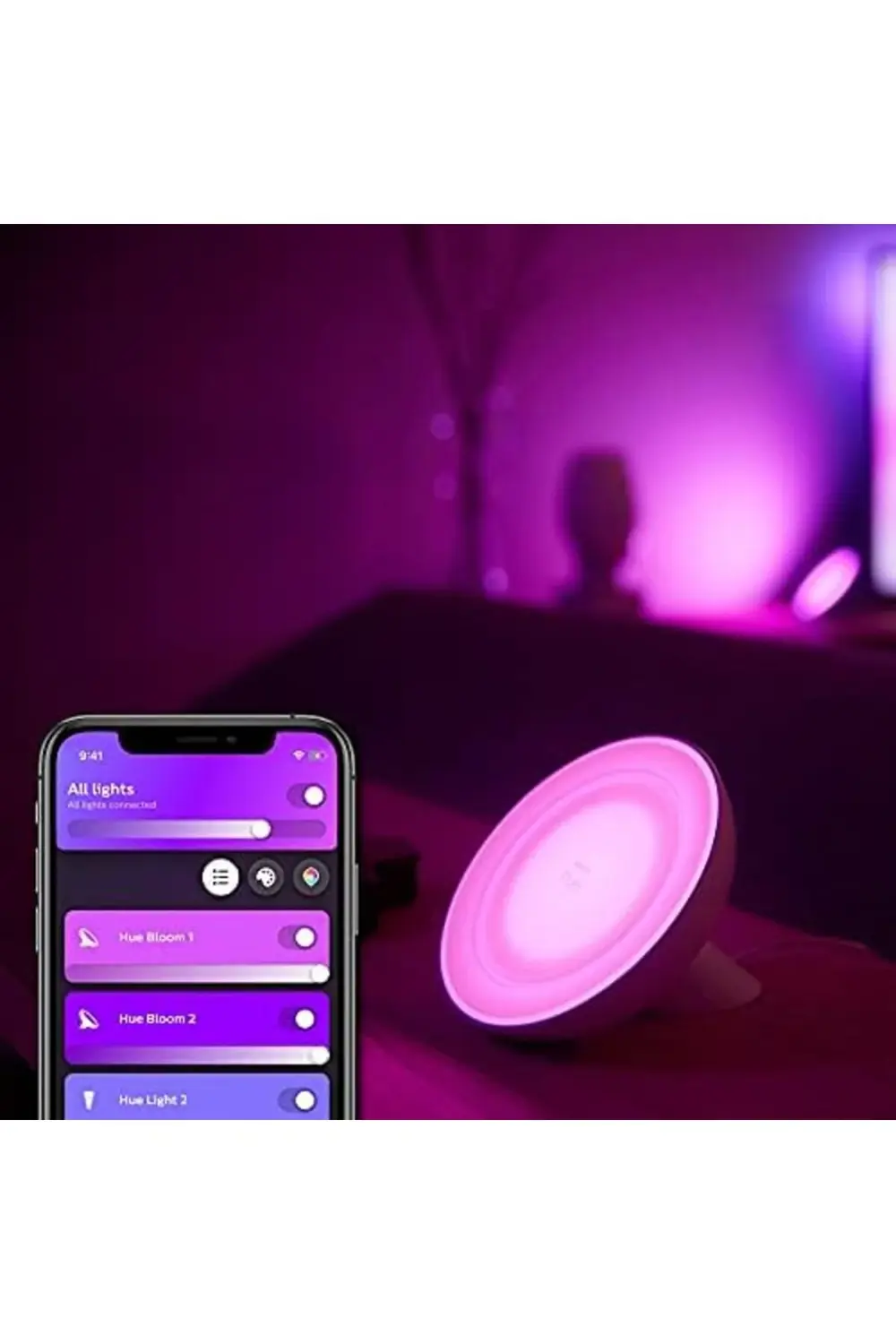 goldflare Hue Bloom V4 Siyah Akıllı Led Masa Lambası, Özellikli t