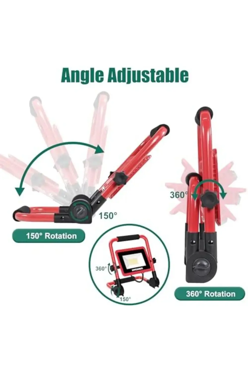 goldflare LED şantiye projektörü, 30 W spot, taşınabilir çalışma