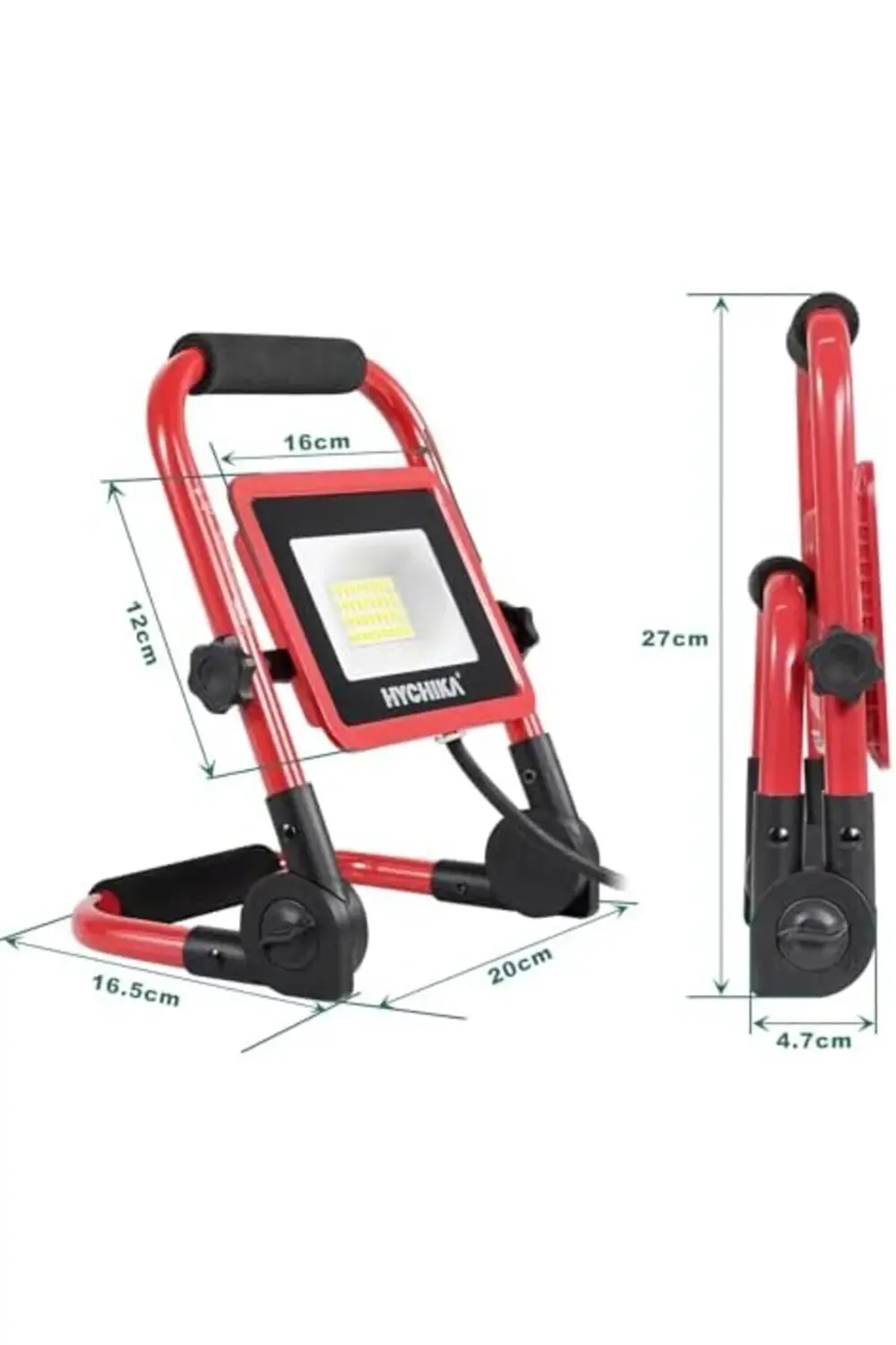 goldflare LED şantiye projektörü, 30 W spot, taşınabilir çalışma