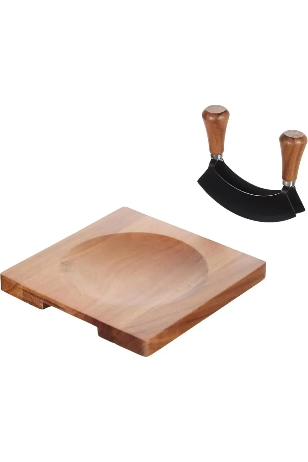 goldglow Agni Akasya Bıçaklı Kesme Tahtası 20x20 cm buylight 1053