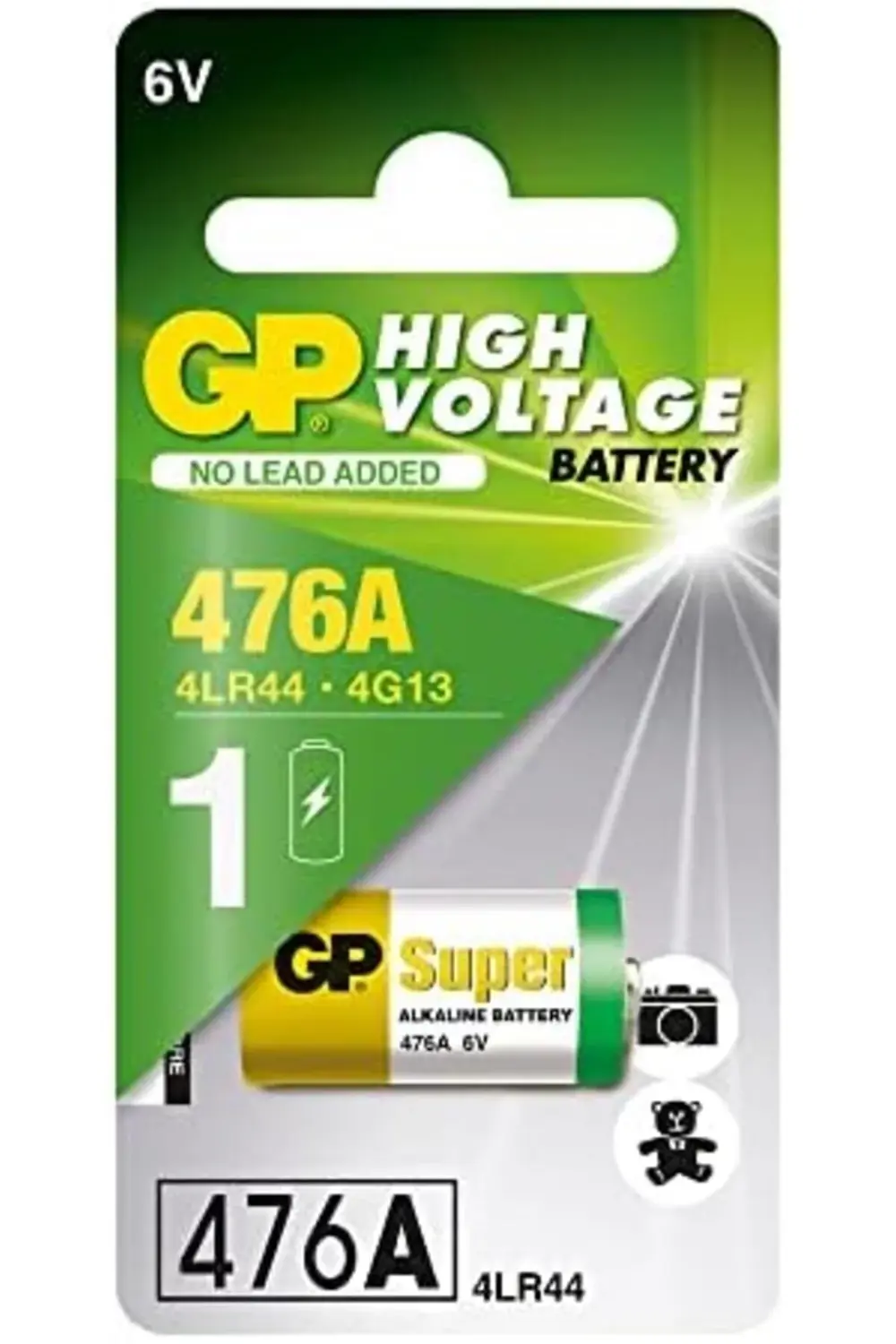 goldglow Batteries 476A Süper Alkalin 476A/Px28A/A544/4Lr44 Boy P