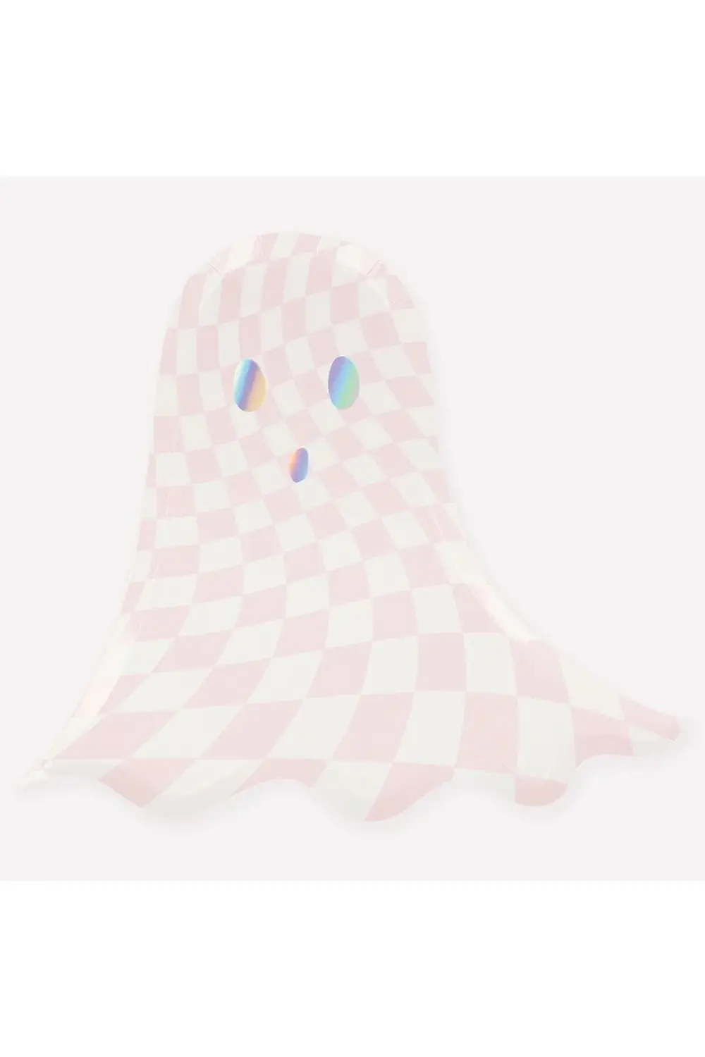 goldglow - Pink Checker Ghost Plates - Pembe Hayalet Tabaklar (8'