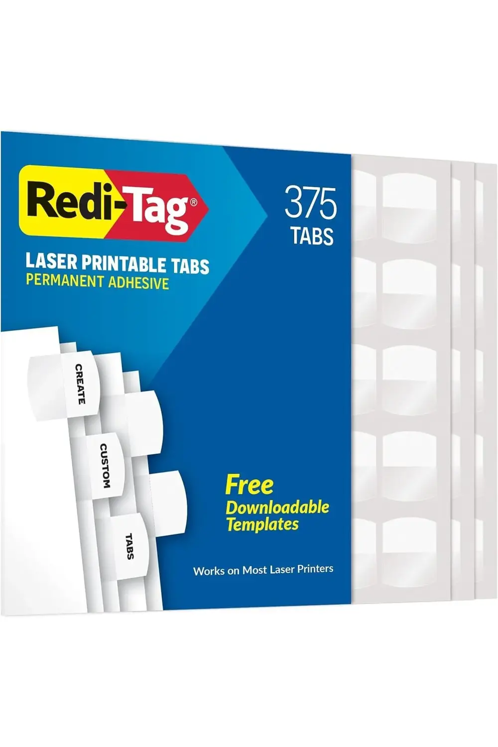 goldglow Printable dizini tabletler, 1 1/8 x 1 1/4, beyaz, 375/Pa