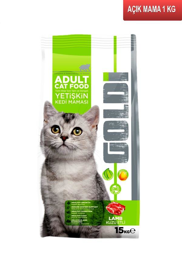 Goldi Kuzu Etli Kedi Maması 1 Kg AÇIK Goldi Kuzu Etli Kedi Maması 1 Kg AÇIK