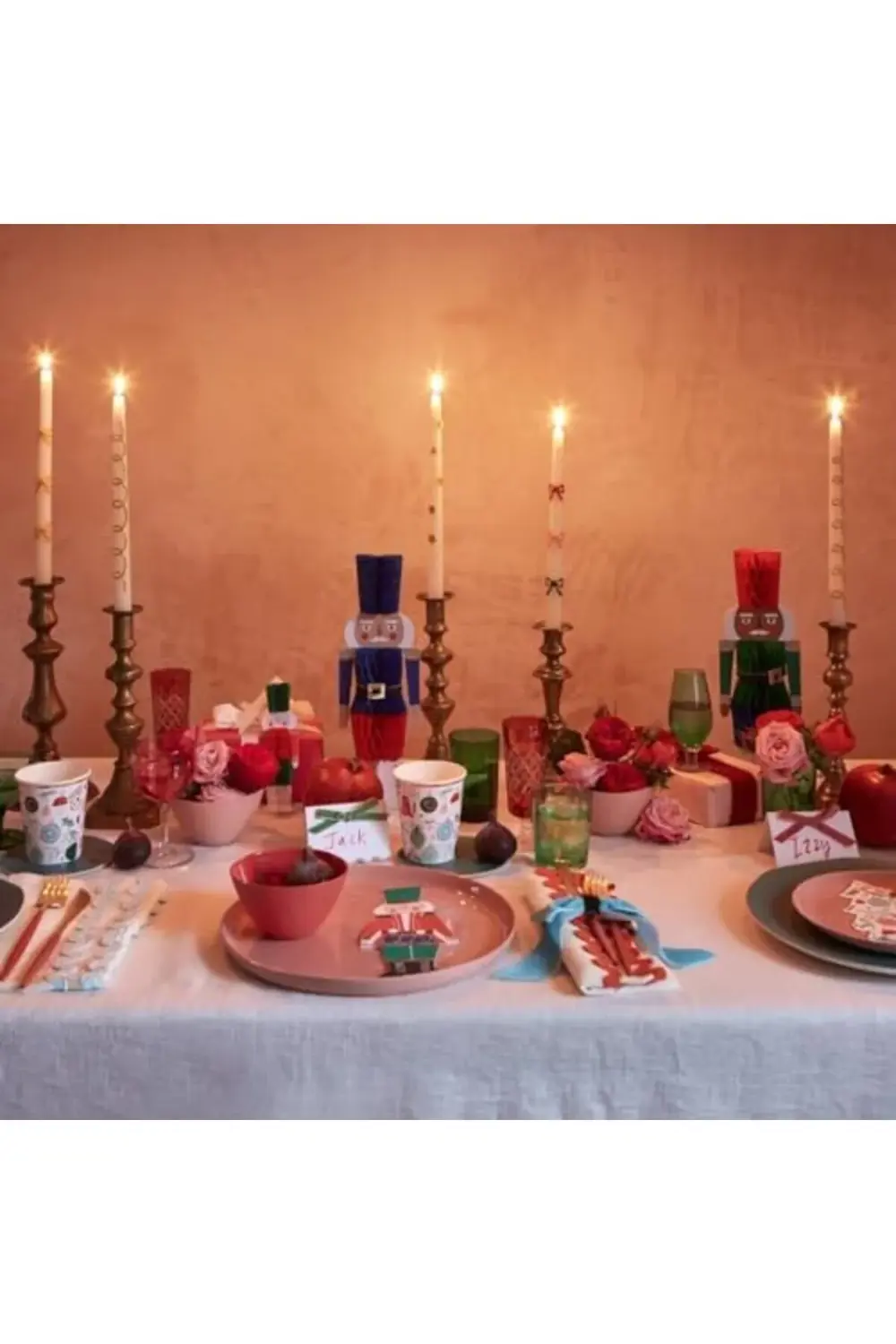 goldpath - Bow Taper Candles - Altın Kurdele Detaylı Mumlar (2'li