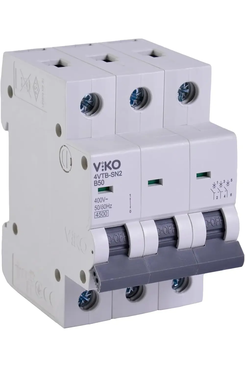 goldshine 4VTB-3B50 Otomatik Sigorta 4,5kA B Tipi 3 Kutup 50A gol