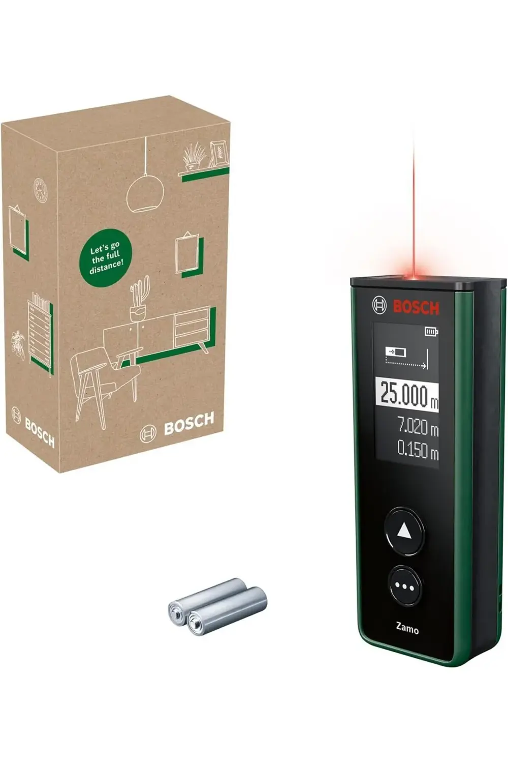 goldshine & Zamo Uzaklık Ölçer (25m Çalışma Alanı, 4 sn. Ölçme Sü