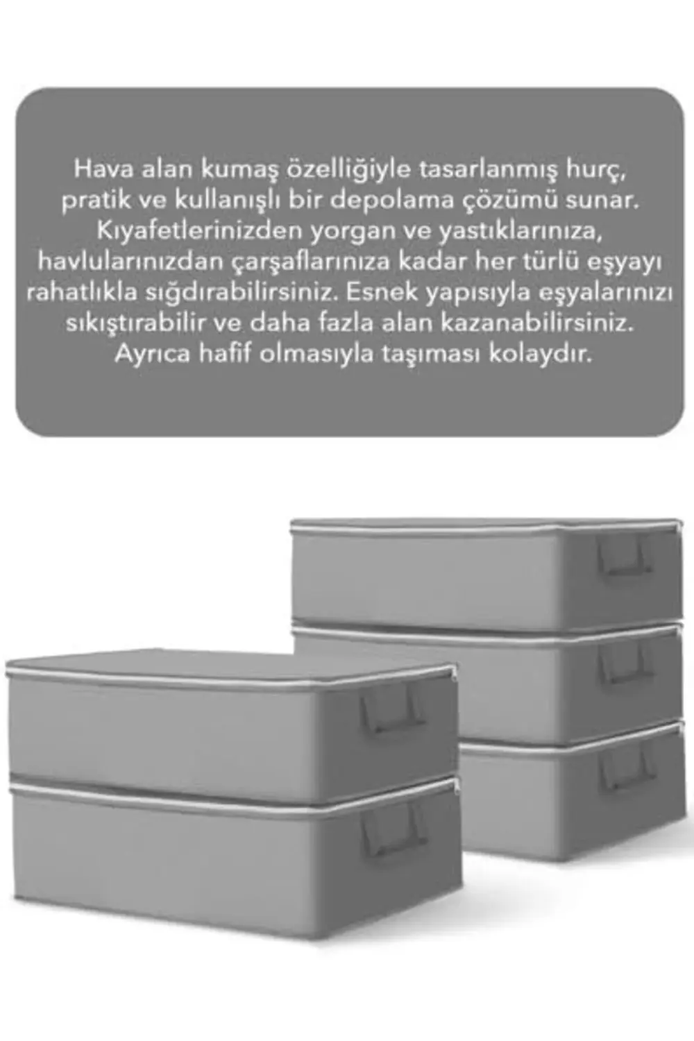 goldtrack 6 Adet Hurç Seti Büyük Boy Altı Çekyat Düzenleyeci Çeyi