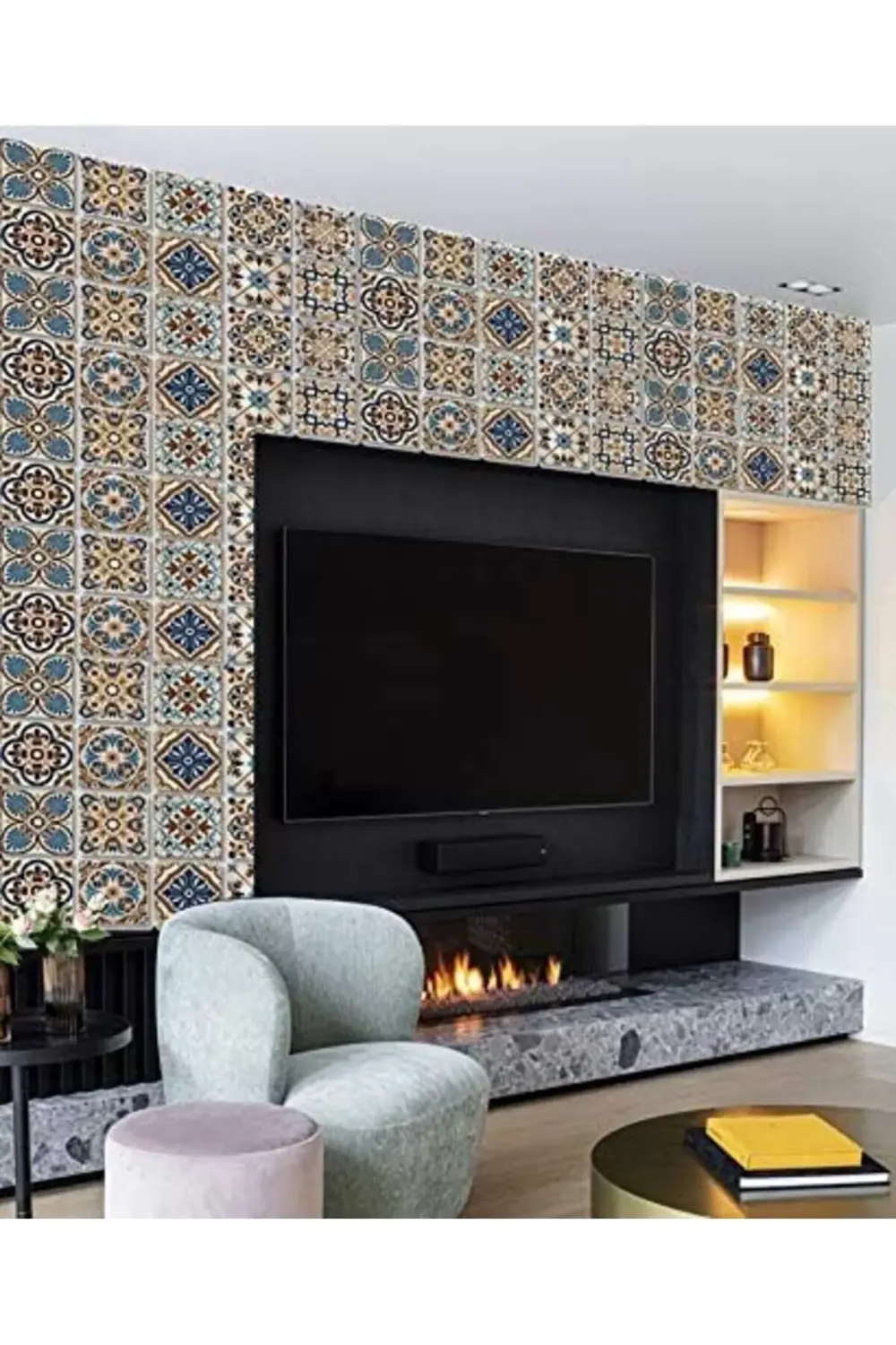 goldtrack Kendinden Yapışkanlı Fas Desenli Pvc, Yapışkanlı Kaplam