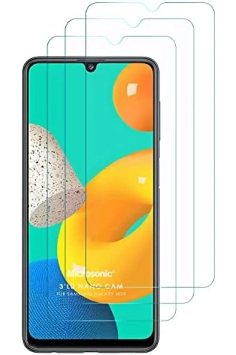 goldtrack M32 4G Screen Protector Glass Cam Ekran (3'lü Paket) [