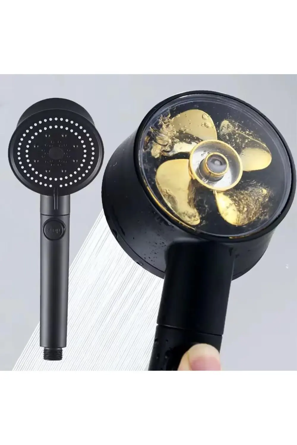 goldwhirl Turbo Fan 5 Fonksiyonlu Duş Başlığı, El Duşu Handshower