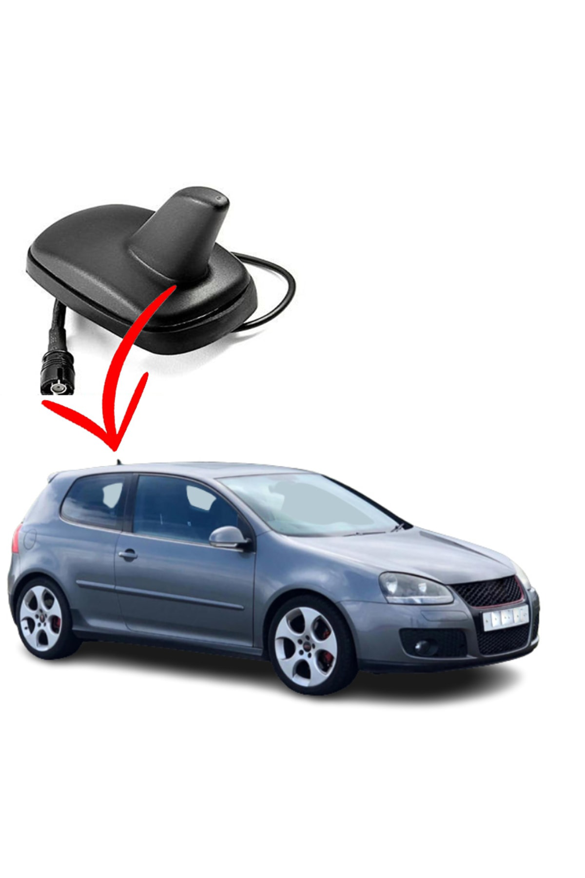 Crn Golf 5 - Jetta - Passat 2005-2009 Uyumlu Tavan Anteni Komple Balı