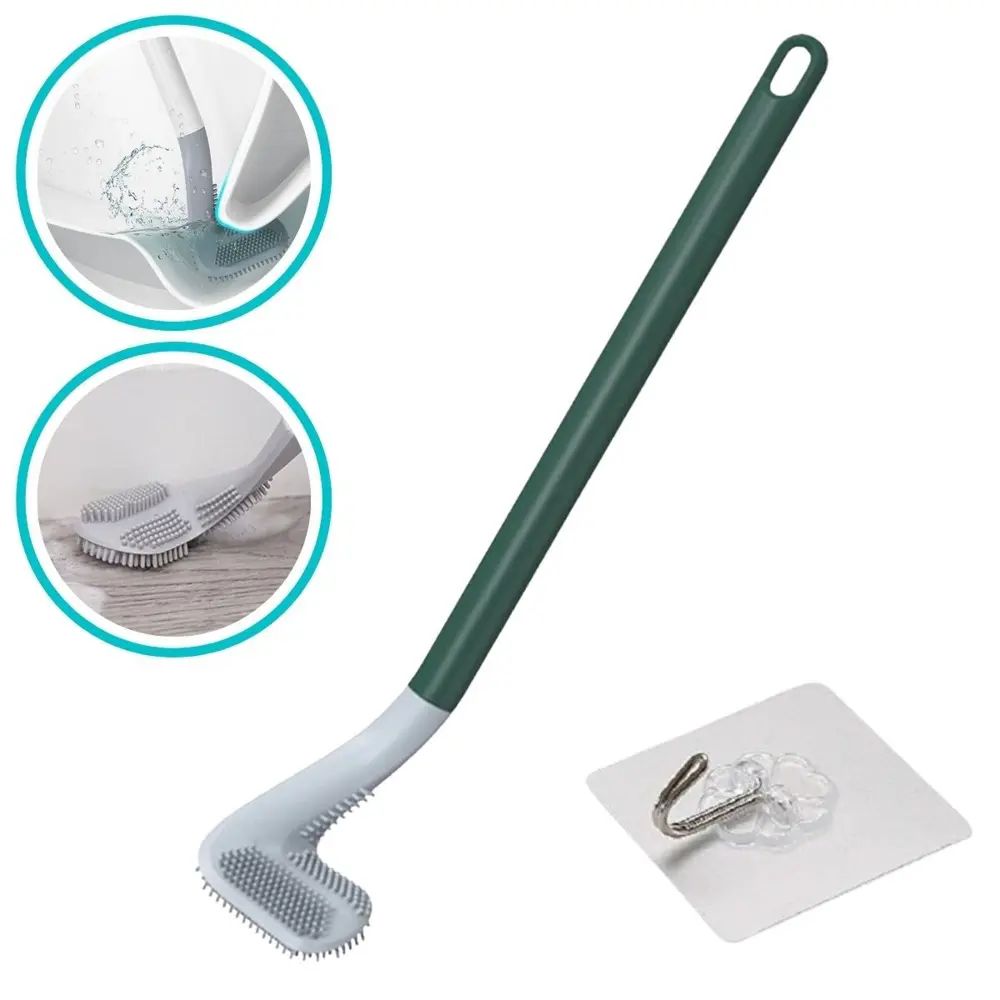 Golf Tasarımlı Silikon WC Klozet Mutfak Temizlik Fırçası Kanca He